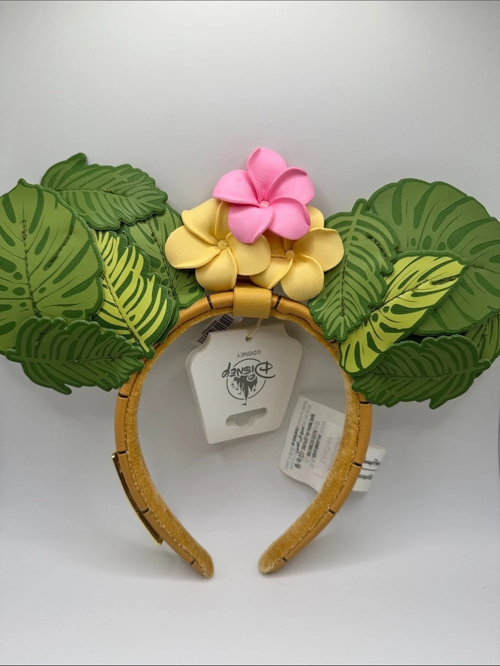 Disney Aulani Mickey & Minnie Floral Ears Headband Floral Ears Headband Green &